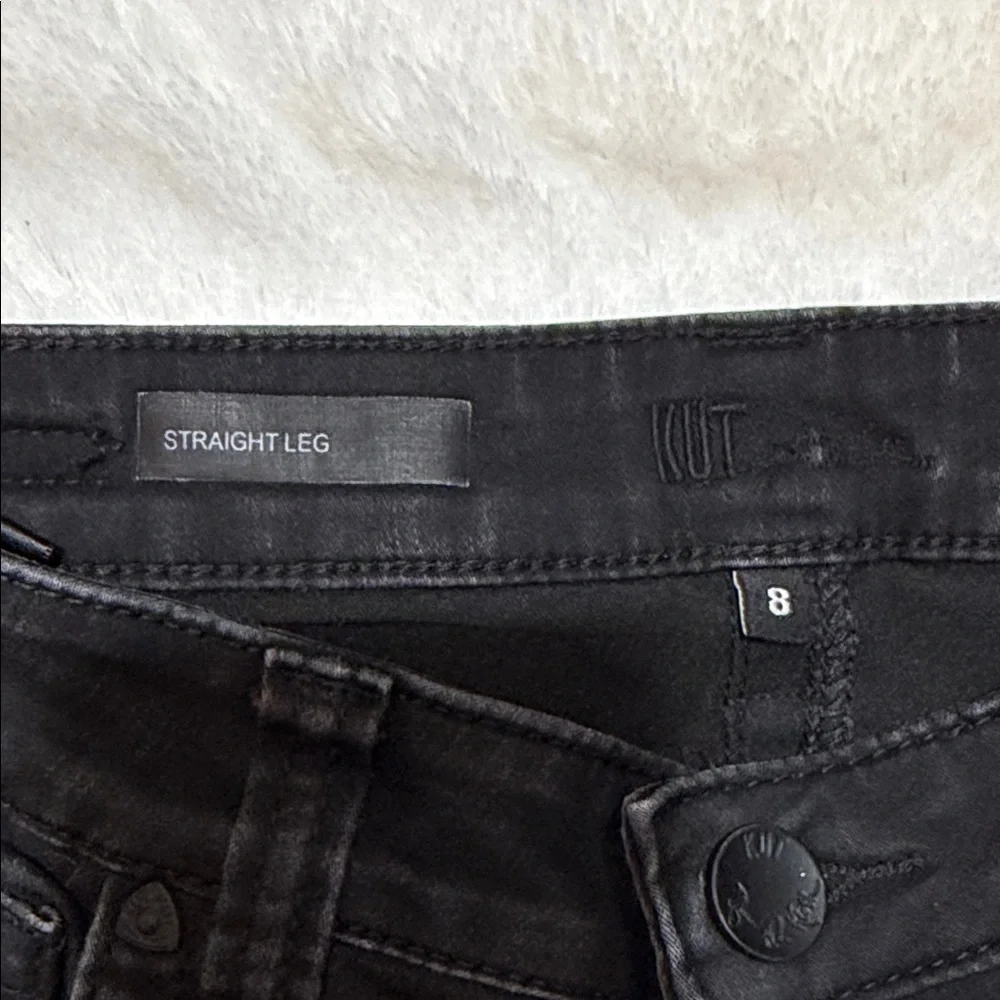 Kut from the Kloth Black Straight Leg Jeans - Picture 5 of 7